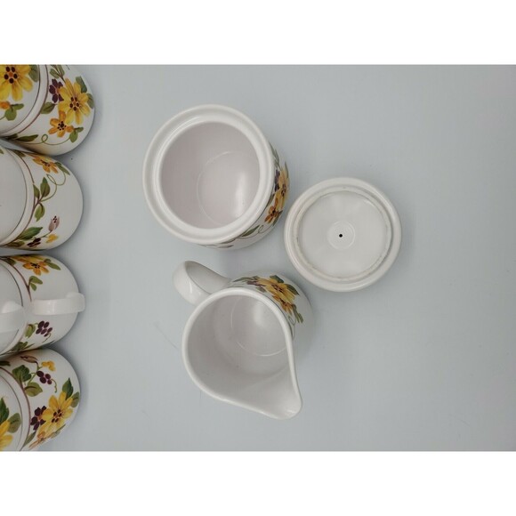 Berredin Noritake Progression China  Japan Coffee Set 8 Cups, Cream & Sugar NICE - Picture 2 of 12